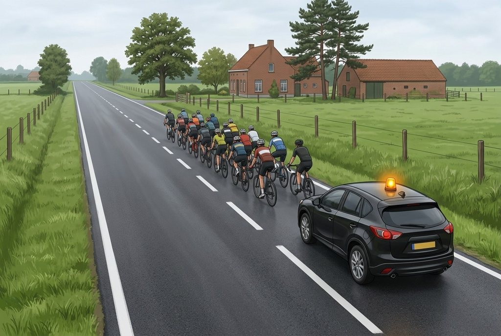 Tourist cyclists may ride two abreast in a group.
